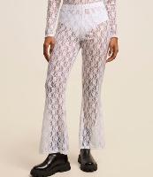 Calça Bailarina em Renda Texturizada e Cós Elástico - 2