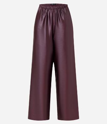 Calça Fuida em Cetim com Elástico no Cós