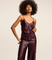 Calça Fuida em Cetim com Elástico no Cós - 2