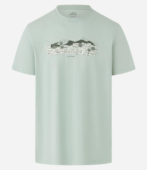 Camiseta Comfort em Algodão com Estampa Rua da Saudade - 1