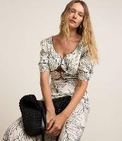 Vestido Midi em Viscolinho com Estampa Folhagens - 2