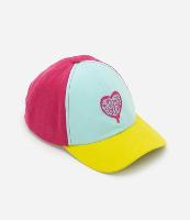 Boné Aba Curva Infantil com Estampa Coração - Tam Único - 1