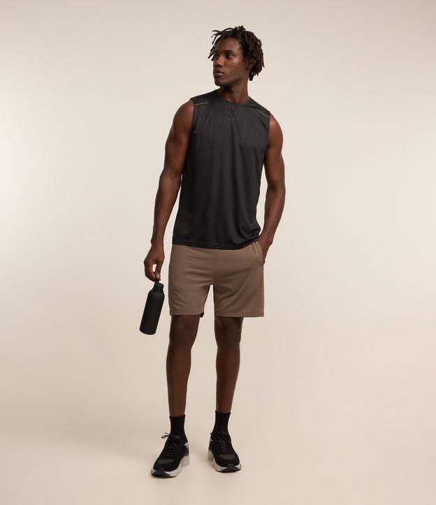 Bermuda Esportiva em Microfibra Pesada com Laser Cut - 3