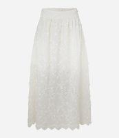 Saia Midi em Tricoline com Florezinhas 3D - 1