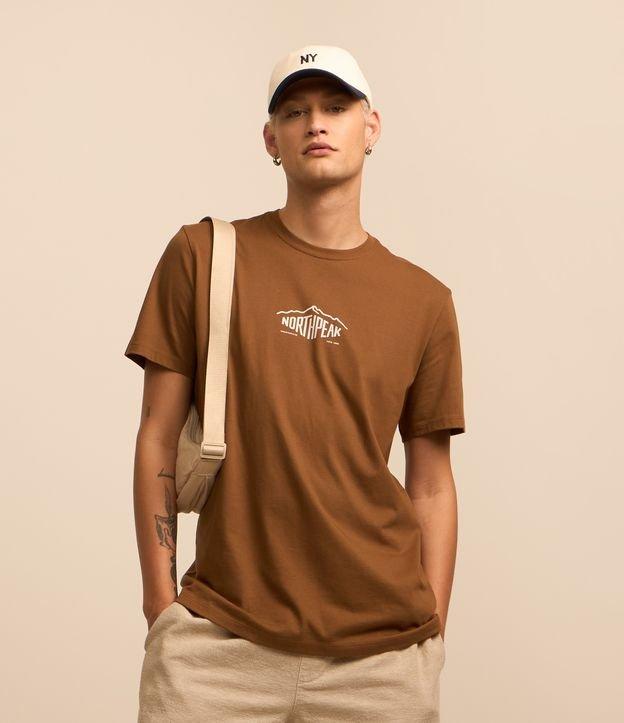 Camiseta Comfort em Algodão Peruano com Estampa Lettering Northpeak - 1