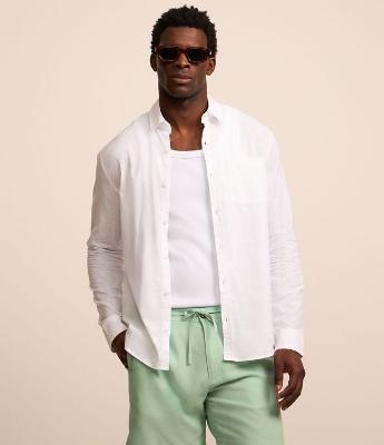 Camisa Regular em Voil com Textura Flamê