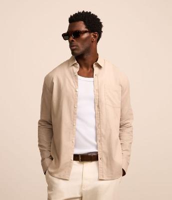Camisa Regular em Voil com Textura Flamê