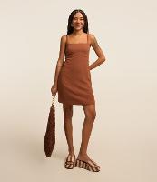 Vestido Curto em Viscose e Linho com Alcinha Trançada - 2