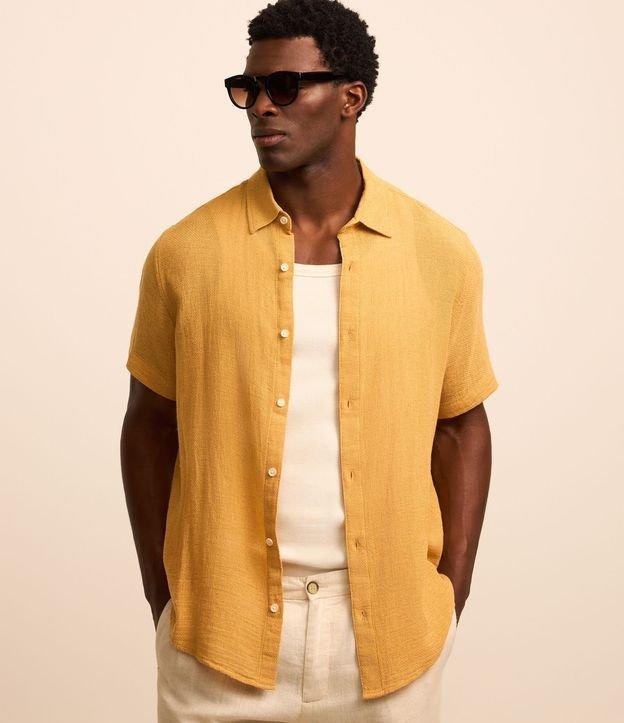 Camisa Comfort em Algodão com Textura - 1
