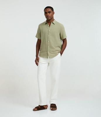 Camisa Comfort em Algodão com Textura