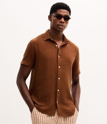 Camisa Comfort em Algodão com Textura