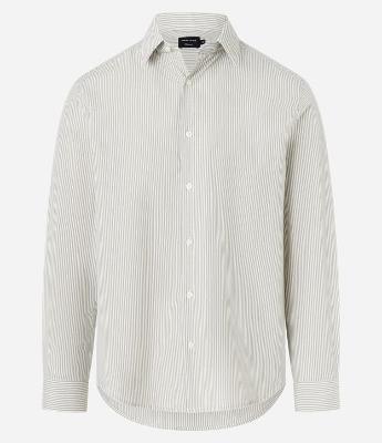 Camisa Regular em Alfaiataria Listrada