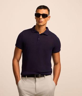 Camisa Polo em Tricô Buclé com Textura