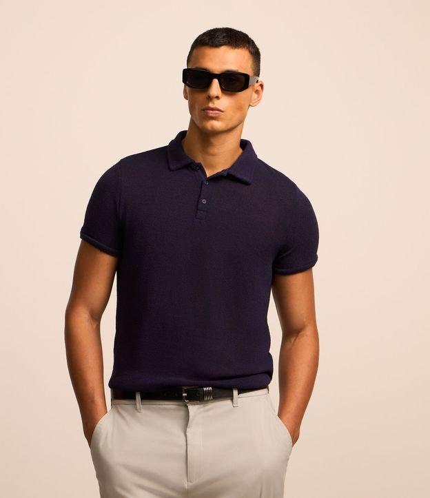 Camisa Polo em Tricô Buclé com Textura - 1