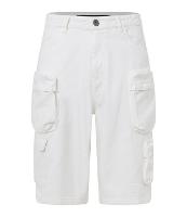 Bermuda Baggy em Sarja com Bolsos Diversos - 1