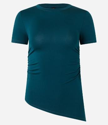 Blusa em Jersey com Barra Assimétrica