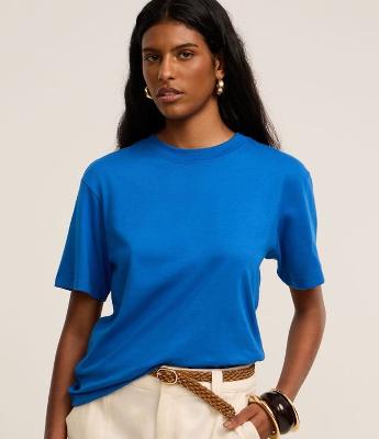 Camiseta em Algodão com Gola Redonda