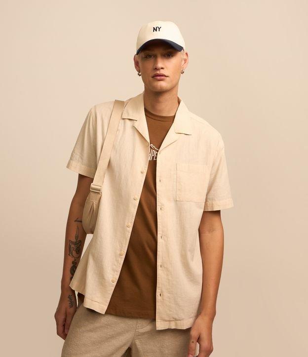 Camisa Relaxed em Tricoline com Textura Bowling - 1