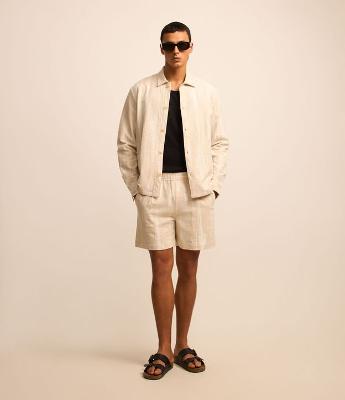 Bermuda em Jacquart com Textura e Cós Elástico