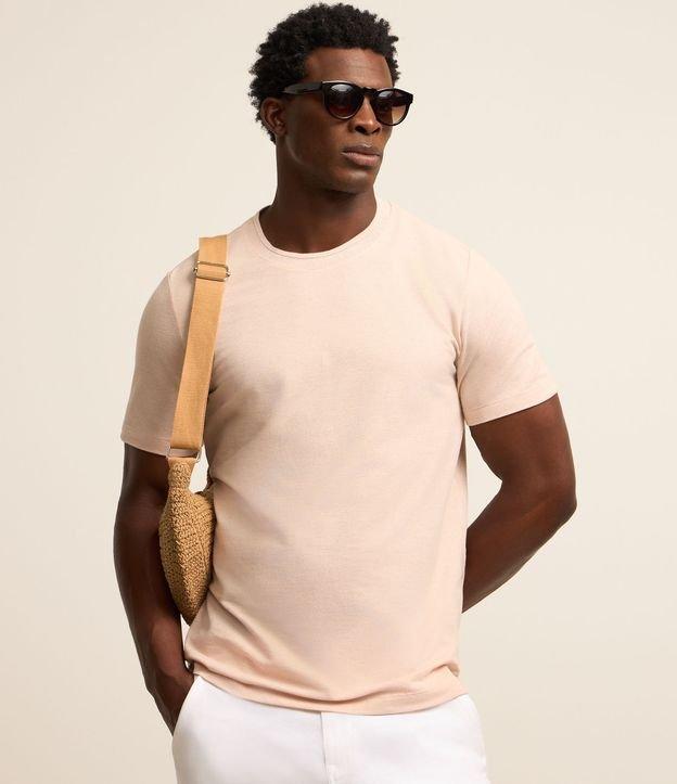 Camiseta Regular em Algodão com Textura - 2