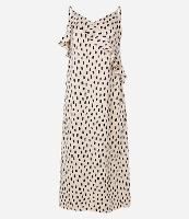 Vestido New Midi em Crepe com Estampa Poá e Babados - 1