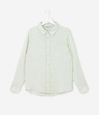 Camisa Infantil em Viscolinho com Bolsinho - Tam 5 a 14 Anos