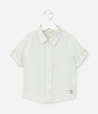 Camisa Infantil com Estampa Listrada - Tam 1 a 5 Anos