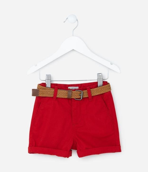 Bermuda Infantil em Sarja com Cinto - Tam 1 a 4 Anos - 1