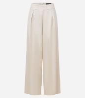 Calça Pantalona Acetinada com Pregas - 1