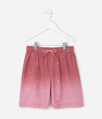 Bermuda Infantil em Microfibra com Estampa Degradê - Tam 5 a 14 Anos