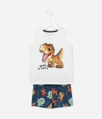 Conjunto Infantil com Estampa Jurassic World - 1 a 5 Anos