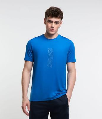 Camiseta Esportiva em Tecnologia Dry com Estampa Lettering e Costas Respirável