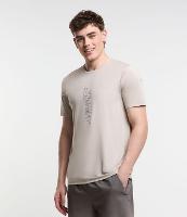 Camiseta Esportiva em Tecnologia Dry com Estampa Lettering e Costas Respirável - 1
