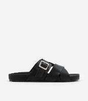 Sandália Slide City em PU com Tiras Cruzadas e Fivela - 1