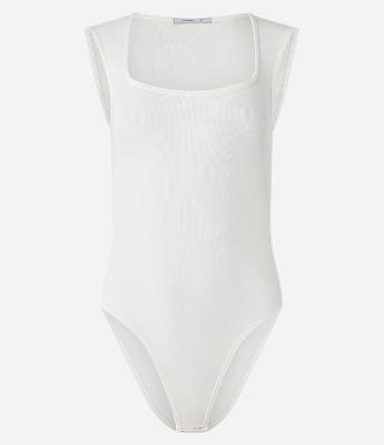 Body em Ribana com Manga Curtinha e Decote Quadrado