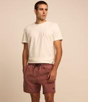 Bermuda em Microfibra Textura Lavada e Cós Elástico - 1