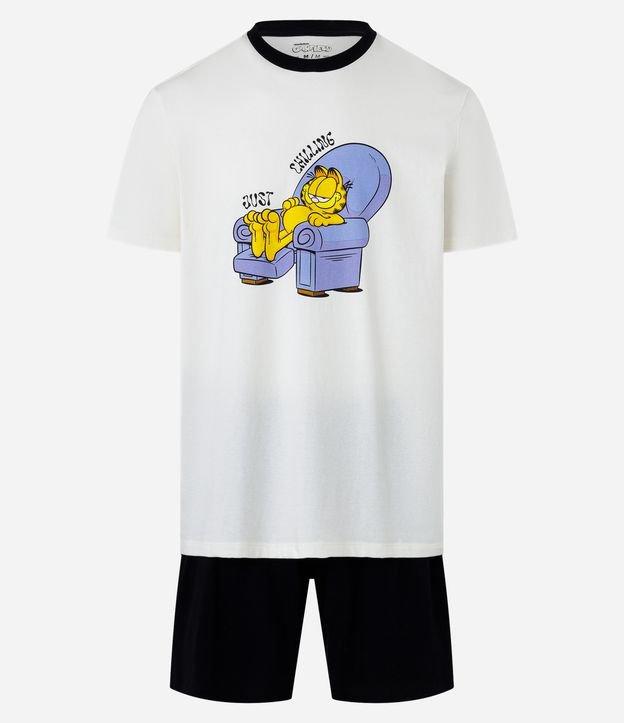 Pijama Curto em Algodão com Estampa Garfield - 2