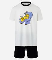 Pijama Curto em Algodão com Estampa Garfield - 2