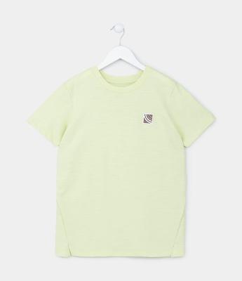 Camiseta Infantil Texturizada com Fenda na Barra - Tam 5 a 14 Anos