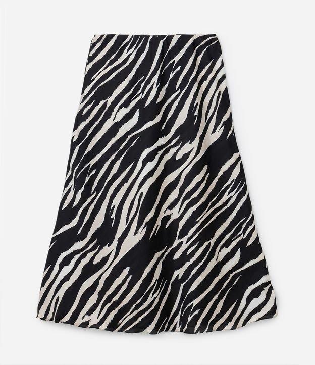 Saia Longa Acetinada Animal Print Curve & Plus Size - 1