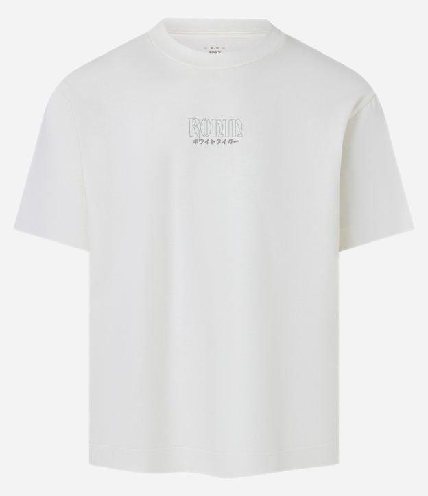 Camiseta Boxy em Malhão com Estampa de Tigre Ronin - 1