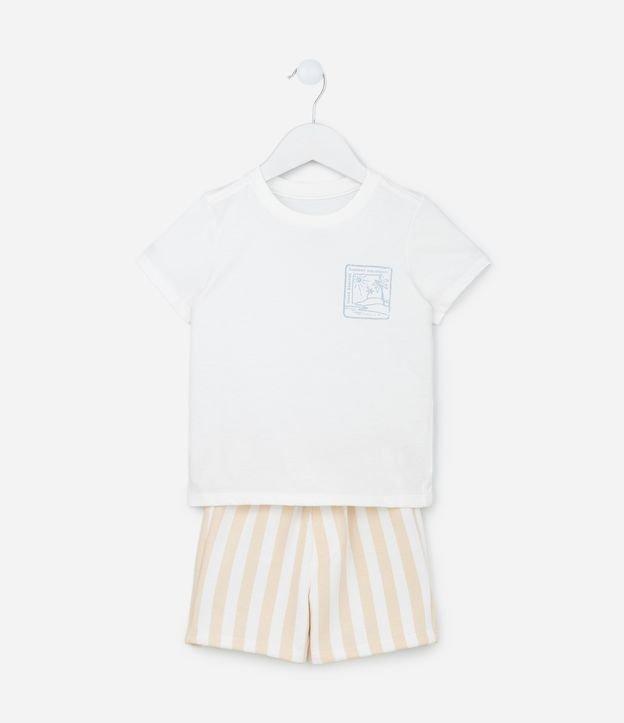 Conjunto Infantil com Estampa Listrada - Tam 1 a 5 Anos - 1