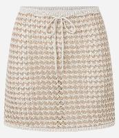 Saída de Praia Saia Curta em Crochê com Ponto Vazado - 1