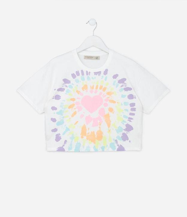 Camiseta Curta Infantil com Estampa Tie Dye - Tam 5 a 14 Anos - 1