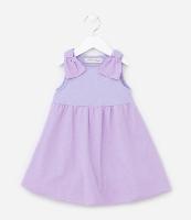 Vestido Balonê Infantil com Laços nos Ombros - Tam 1 a 5 Anos - 1