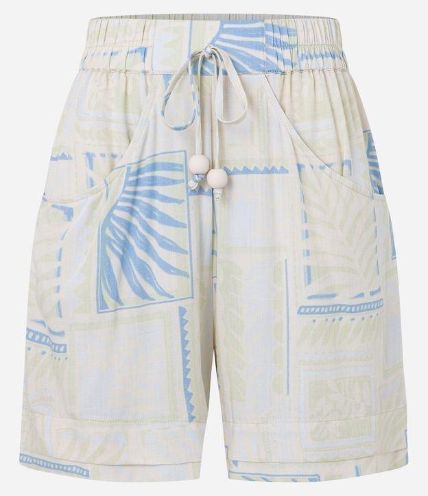 Short em Viscose com Folhagens Degradê Estampadas - 1