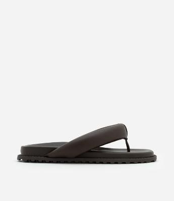 Sandália Rasteira Mule Puffer em PU com Palminha Anatômica