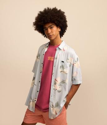 Camisa Relaxed em Viscose com Estampa Floral