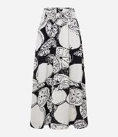 Saia Midi Evasê em Viscolinho com Faixa para Amarração - 1