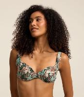 Biquíni Top Meia Taça em Microfibra com Folhagens Estampados - 2